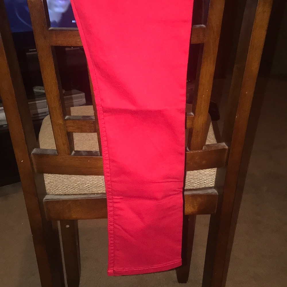 Red jegging jeans pants